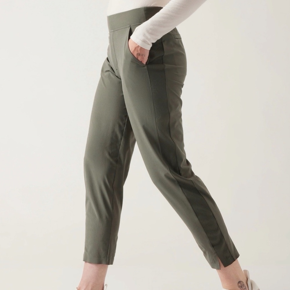 Athleta Mountain Olive Brooklyn Ankle Pants Size 2 - Picture 2 of 11